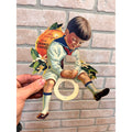 RARE Vintage c1927 Orange Crush Soda Pop Advertising Sipper Boy Bottle Topper