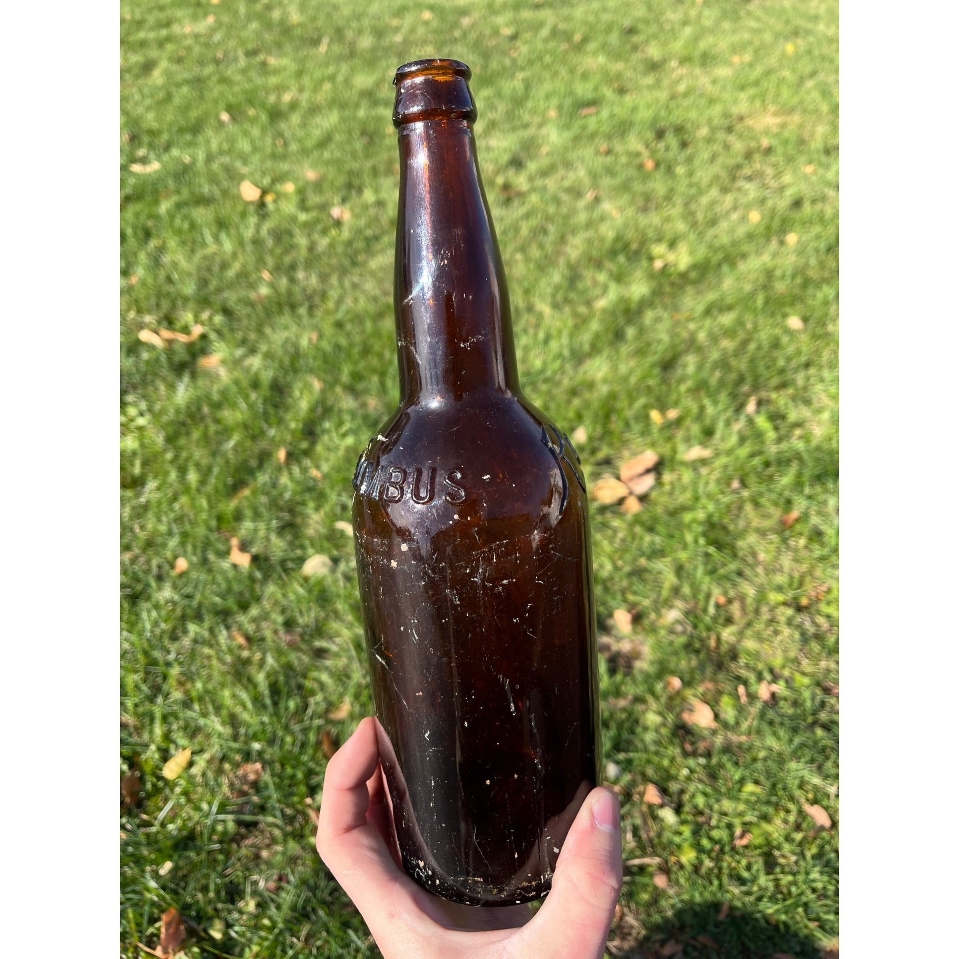 Vintage Kurth Brewing Co. Columbus Wisconsin QUART Pre-Pro Amber Beer Bottle