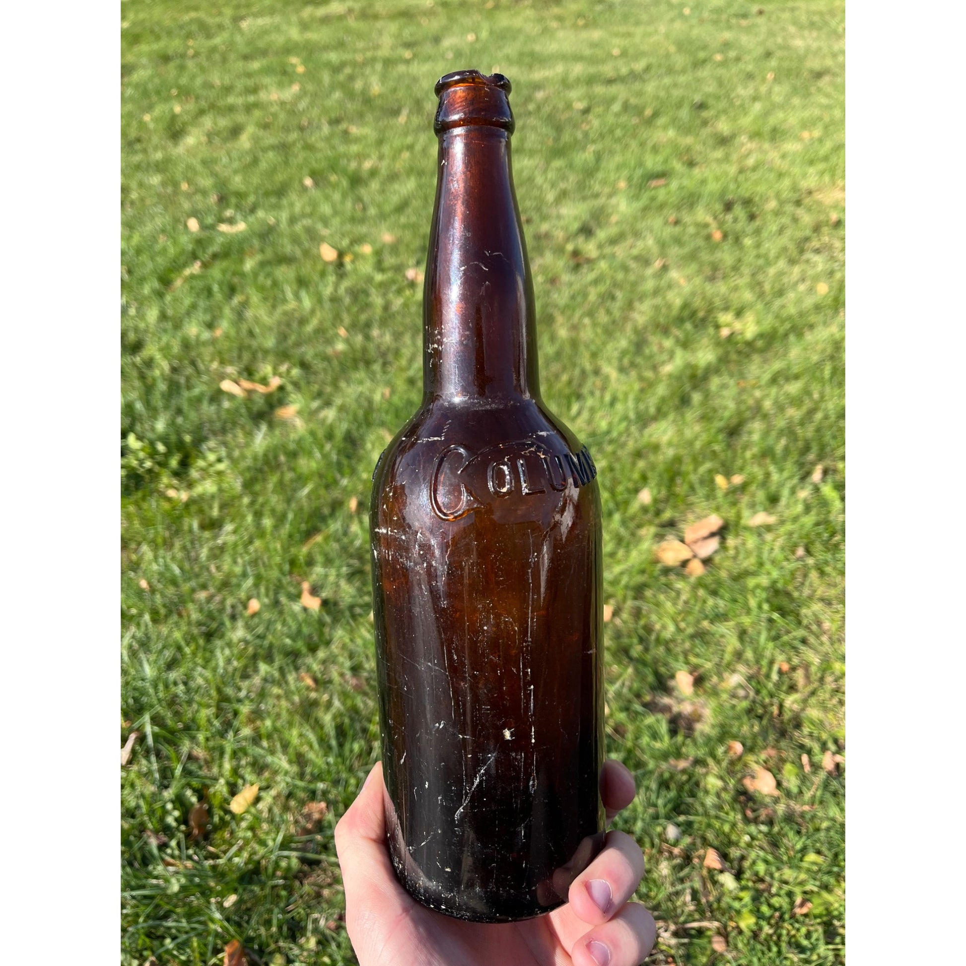 Vintage Kurth Brewing Co. Columbus Wisconsin QUART Pre-Pro Amber Beer Bottle