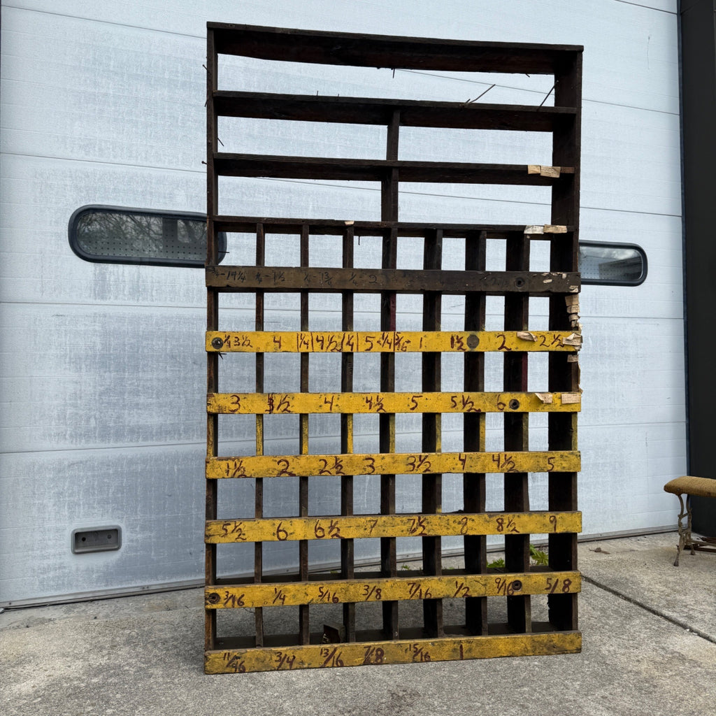 Vintage Industrial Wooden parts Divider Cubbies Bin Cabinet Steampunk