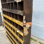 Vintage Industrial Wooden parts Divider Cubbies Bin Cabinet Steampunk