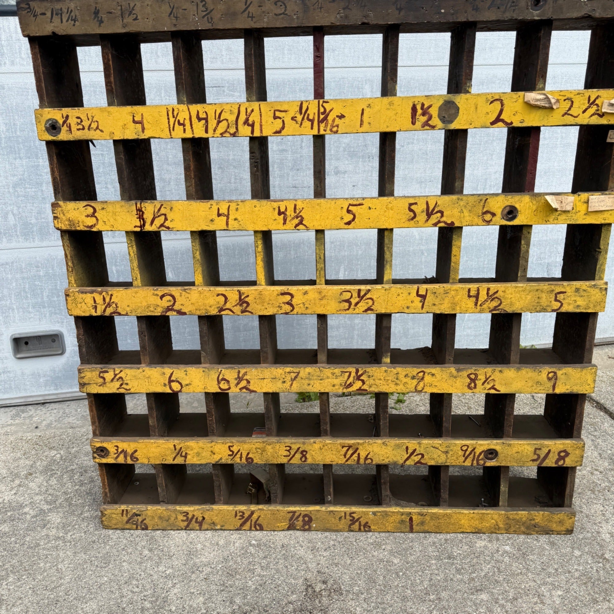 Vintage Industrial Wooden parts Divider Cubbies Bin Cabinet Steampunk