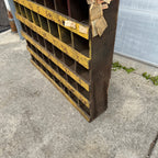 Vintage Industrial Wooden parts Divider Cubbies Bin Cabinet Steampunk