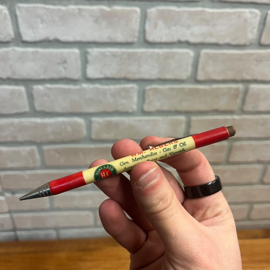 Vintage Sinclair Oil Service Station Advertising Pencil - Armstrong Wisconsin