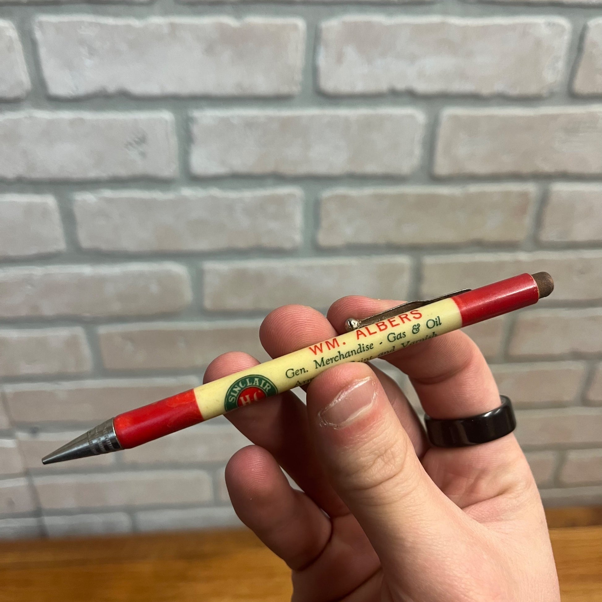 Vintage Sinclair Oil Service Station Advertising Pencil - Armstrong Wisconsin