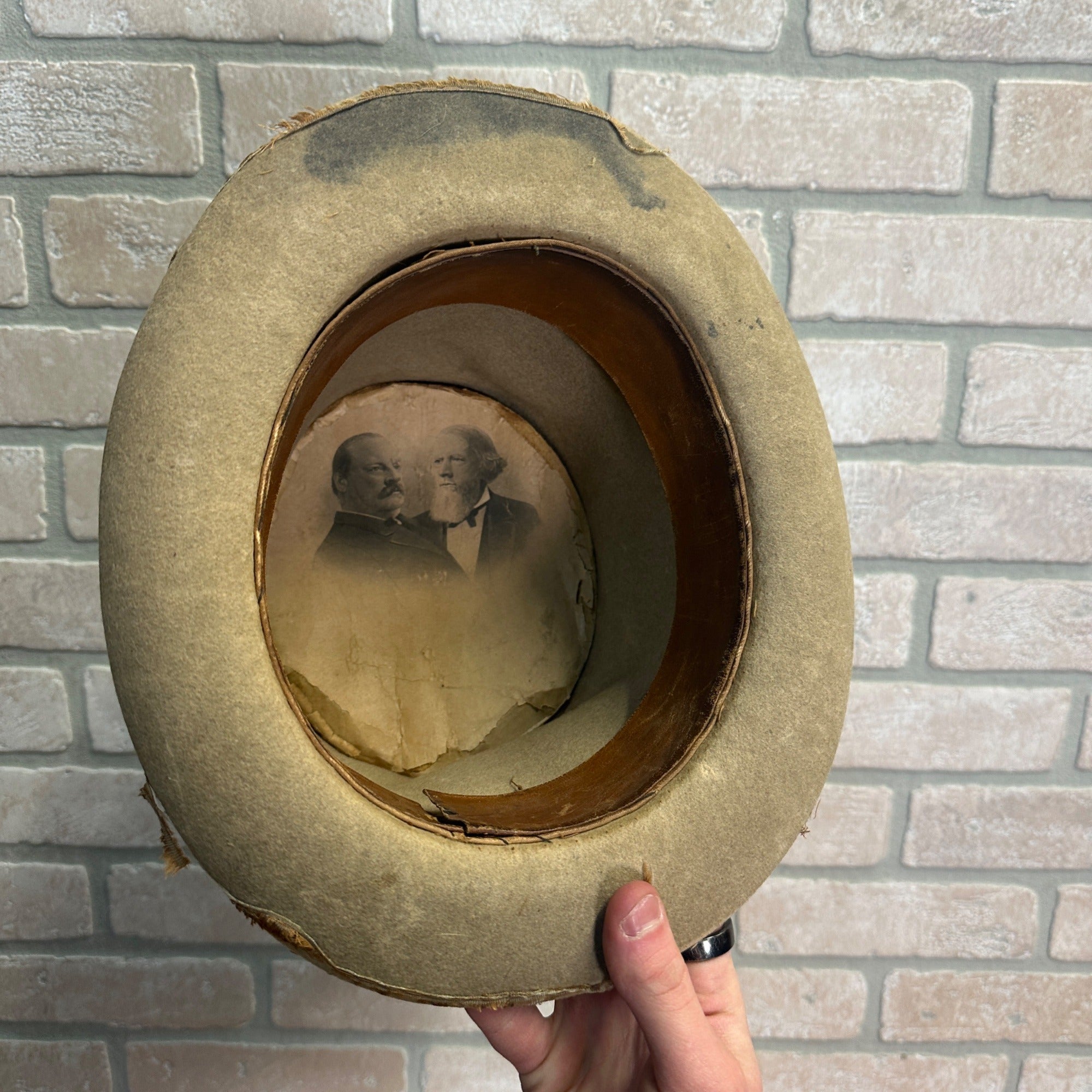 Original 1888 Grover Cleveland & Thurman Campaign Stove Top Felt Hat