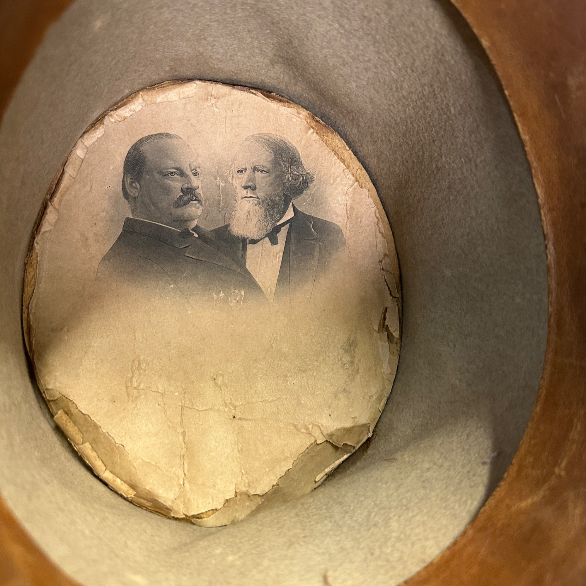 Original 1888 Grover Cleveland & Thurman Campaign Stove Top Felt Hat