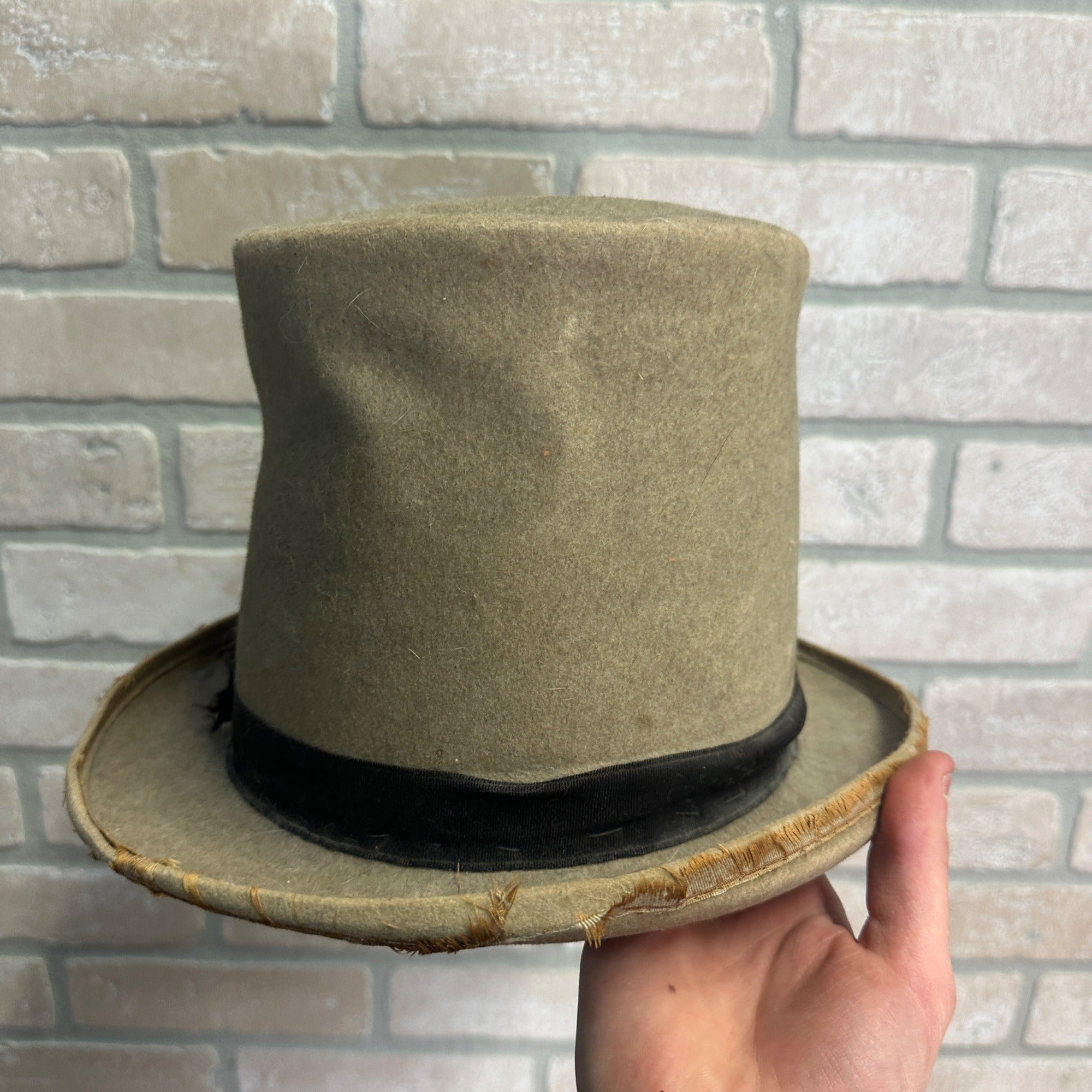 Original 1888 Grover Cleveland & Thurman Campaign Stove Top Felt Hat