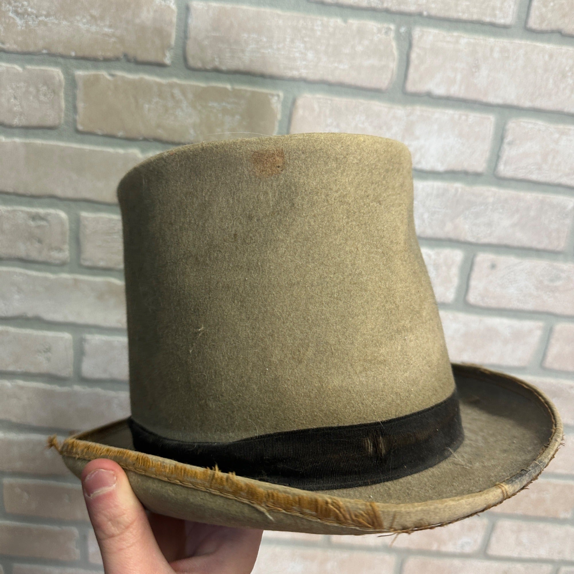 Original 1888 Grover Cleveland & Thurman Campaign Stove Top Felt Hat