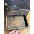 Antique 19th c. Tramp Art Carved Wooden Dresser Chest Cabinet Americana Folk Art
