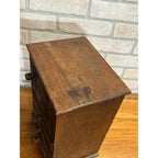 Antique 19th c. Tramp Art Carved Wooden Dresser Chest Cabinet Americana Folk Art