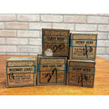 Lot 5 Antique Apothecary Herb Boxes Catnip Tansy Rosemary Buchu Druggist