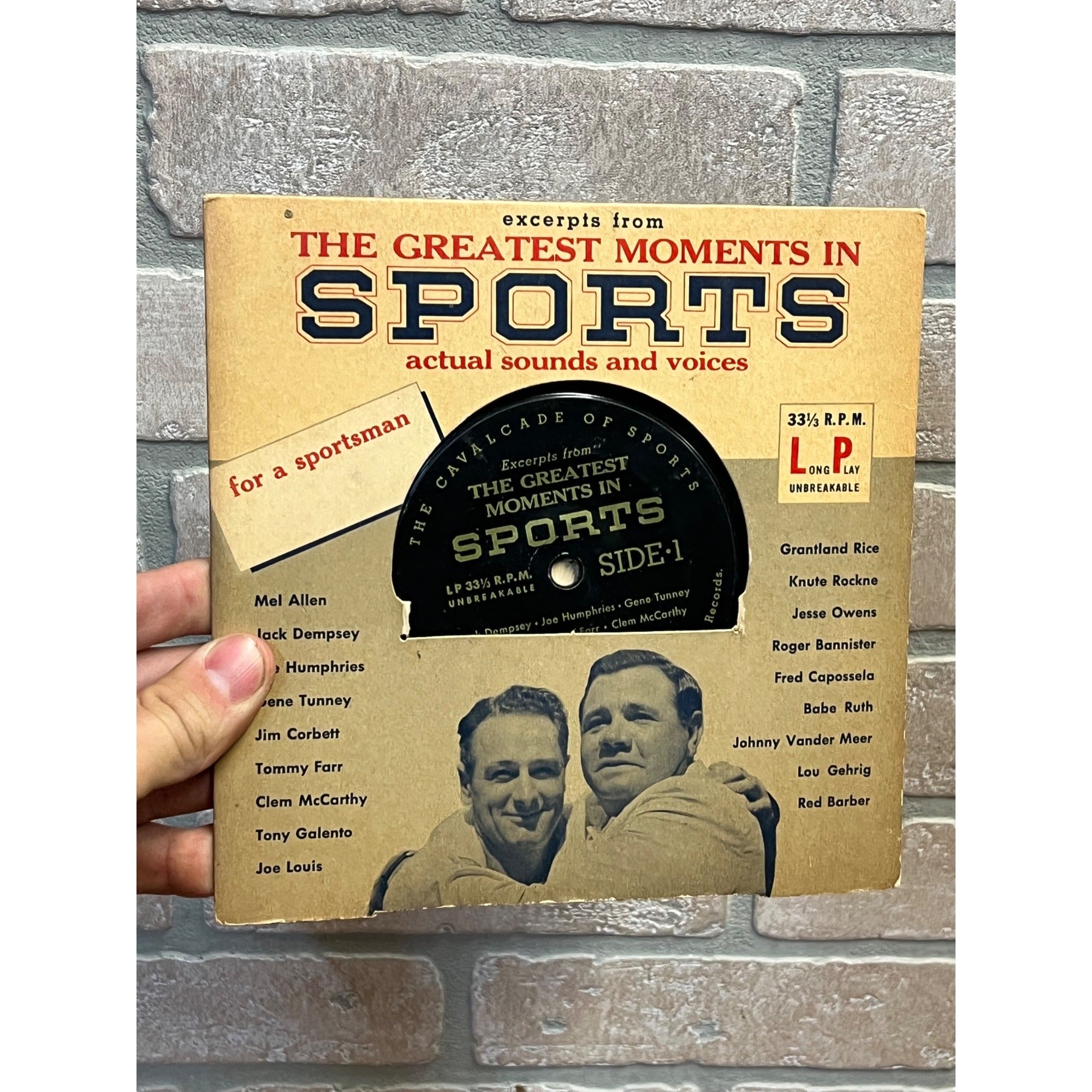 Vintage THE GREATEST MOMENTS IN SPORTS 33 1/3 LP Vinyl Record Columbia 24265