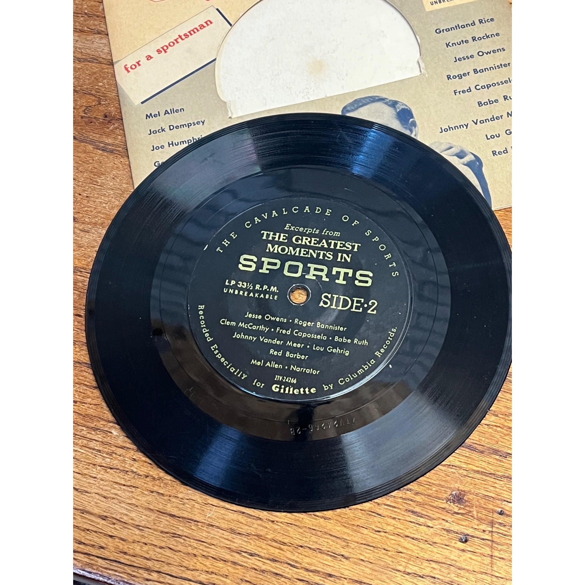 Vintage THE GREATEST MOMENTS IN SPORTS 33 1/3 LP Vinyl Record Columbia 24265