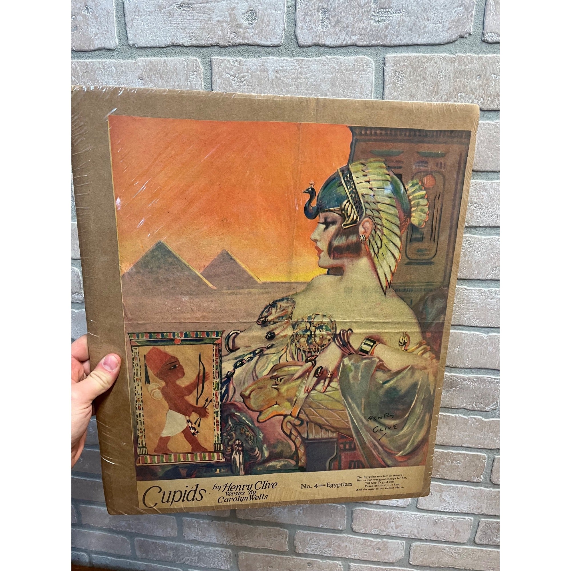 Vintage Henry Clive Art Deco Litho Prints Pinup Girls Indian & Egyptian