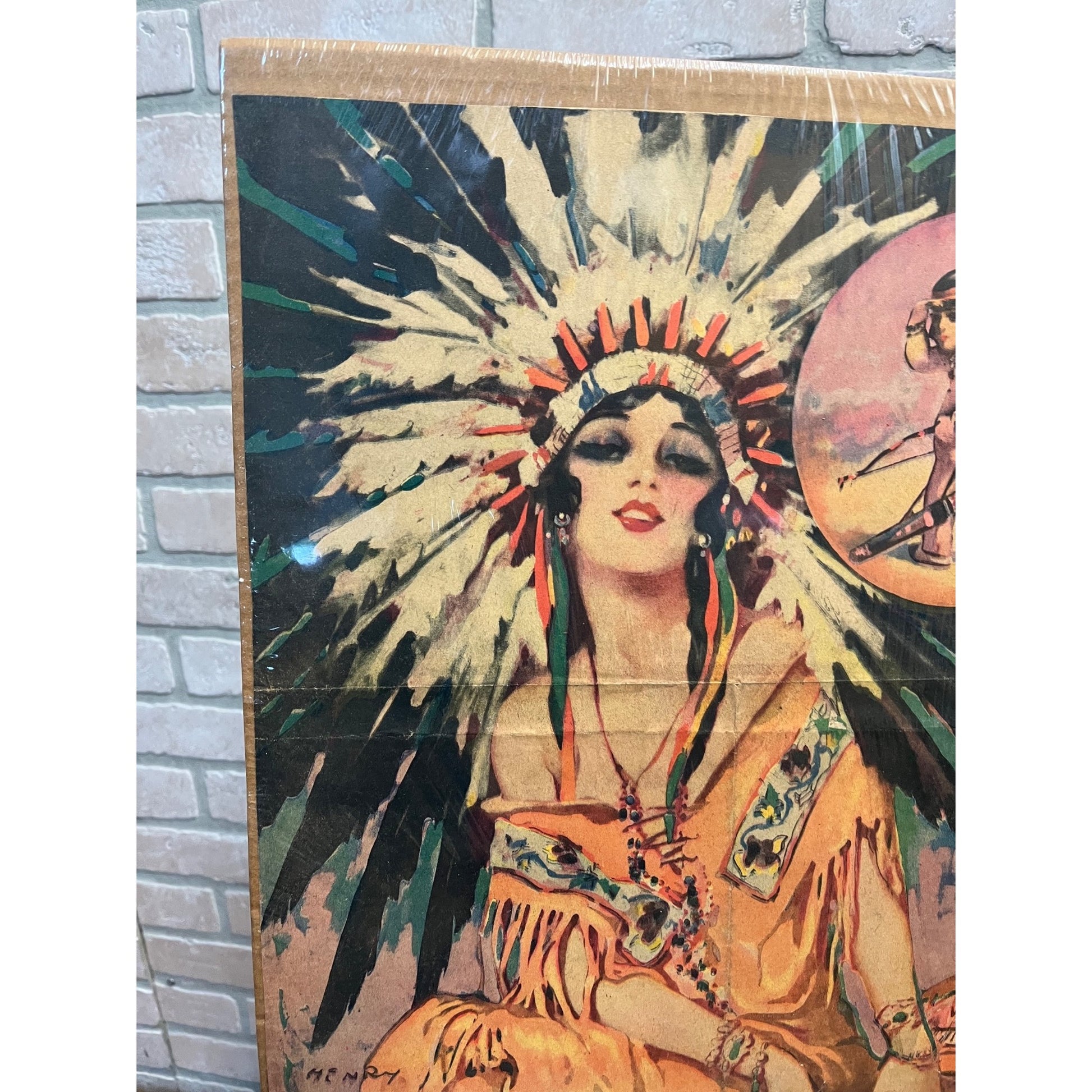 Vintage Henry Clive Art Deco Litho Prints Pinup Girls Indian & Egyptian