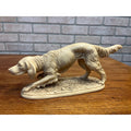 Vintage Norleans A. Santini Hunting Dog Sculpture Irish Setter Pointing Dog Made In Italy