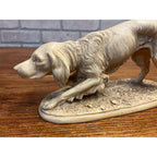 Vintage Norleans A. Santini Hunting Dog Sculpture Irish Setter Pointing Dog Made In Italy
