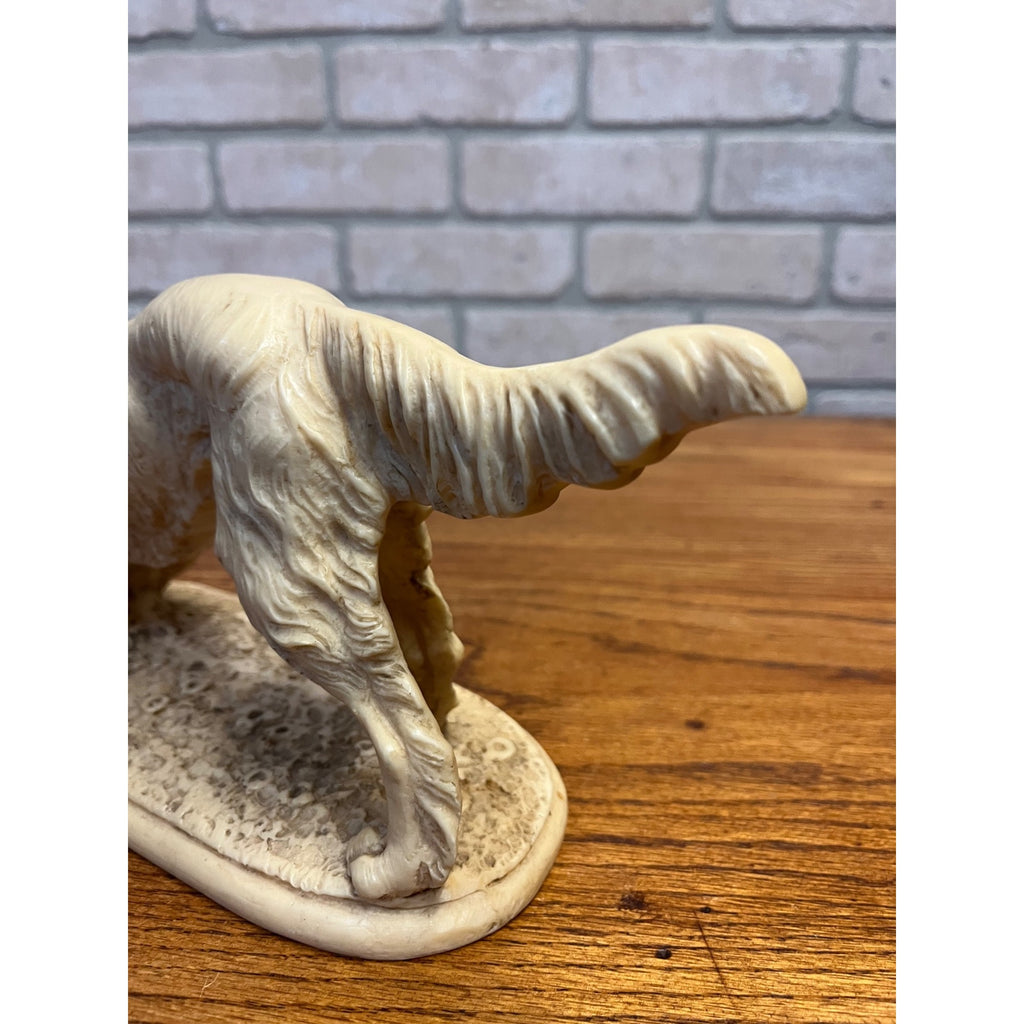 Vintage Norleans A. Santini Hunting Dog Sculpture Irish Setter Pointing Dog Made In Italy