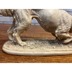 Vintage Norleans A. Santini Hunting Dog Sculpture Irish Setter Pointing Dog Made In Italy