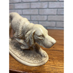 Vintage Norleans A. Santini Hunting Dog Sculpture Irish Setter Pointing Dog Made In Italy