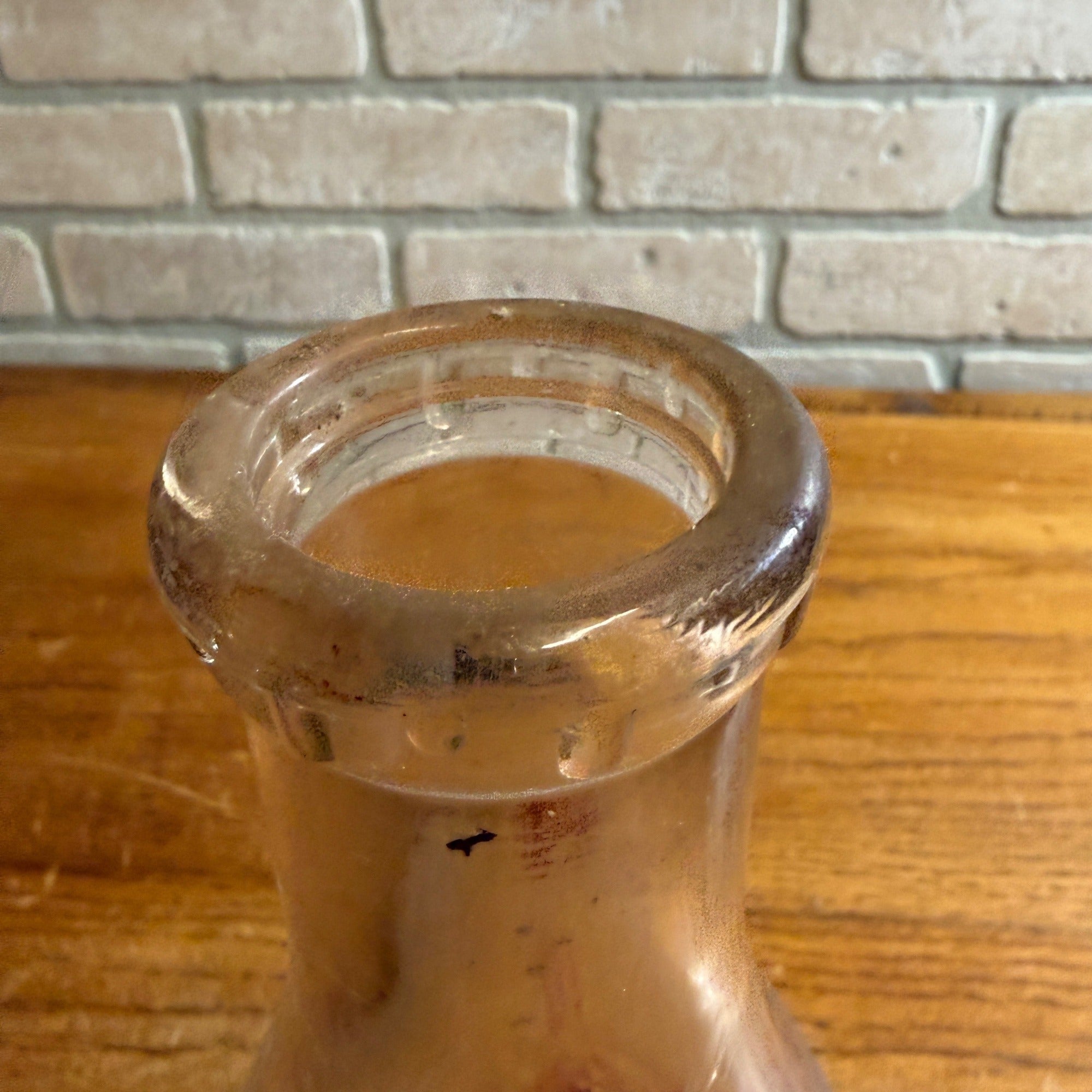 Vintage Meadow Gold Milk Silver Seal Quart Milk Bottle Dairy Glass