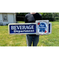 Vintage Pabst Blue Ribbon Beer Beverage Department Plastic Bar Sign