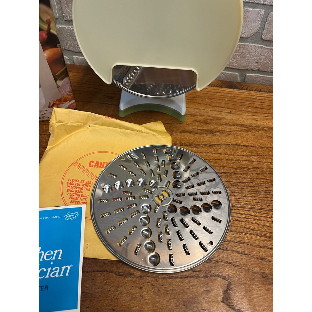Vintage NOS 1970 Popeil's Kitchen Magician Food Cutter Slicer Shredder w/ Box