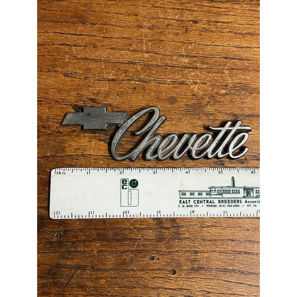 Vintage 1970s - 1980s Chevrolet CHEVY CHEVETTE Bowtie Logo EMBLEM Plastic