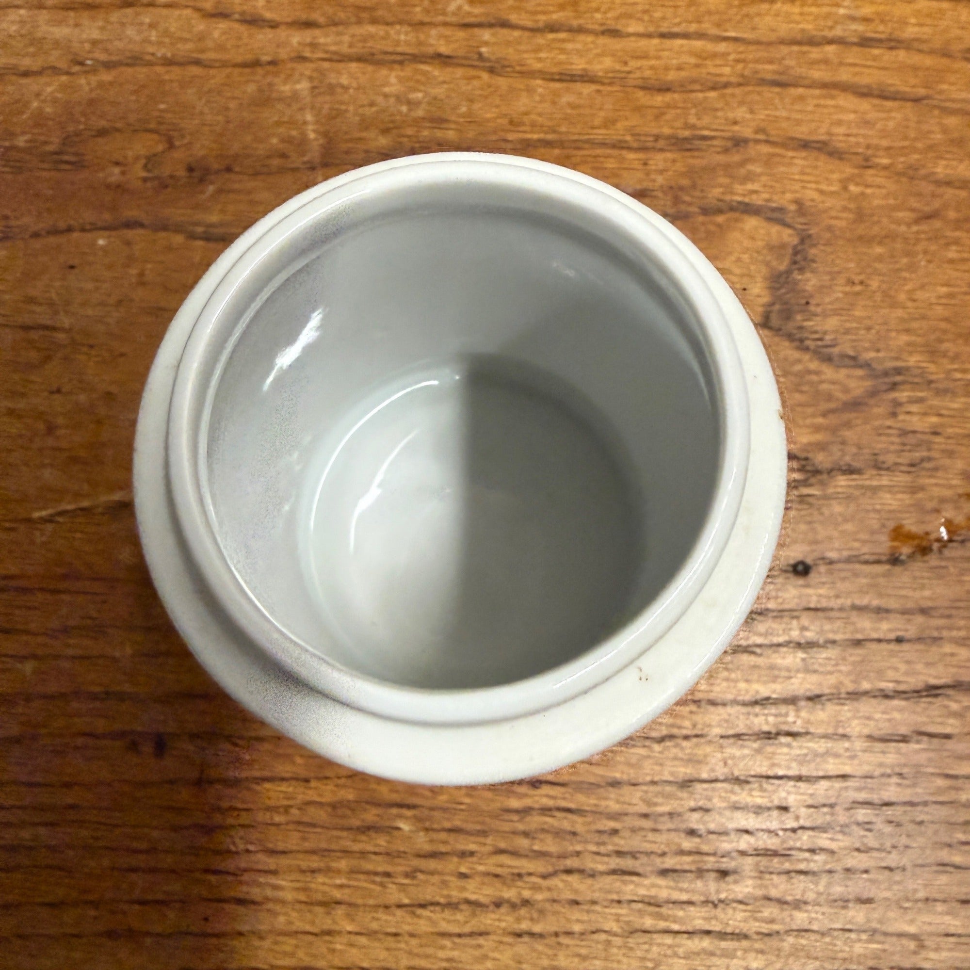 Vintage Super Plenamins Porcelain Apothecary Jar Medical Pharmacy w/ Lid