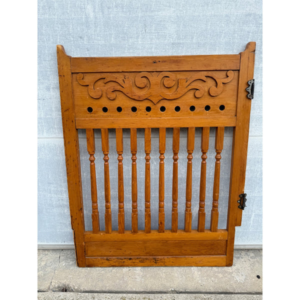 Original Antique 19th c. Saloon Gate Door w/ Spindles & Scrollwork Western