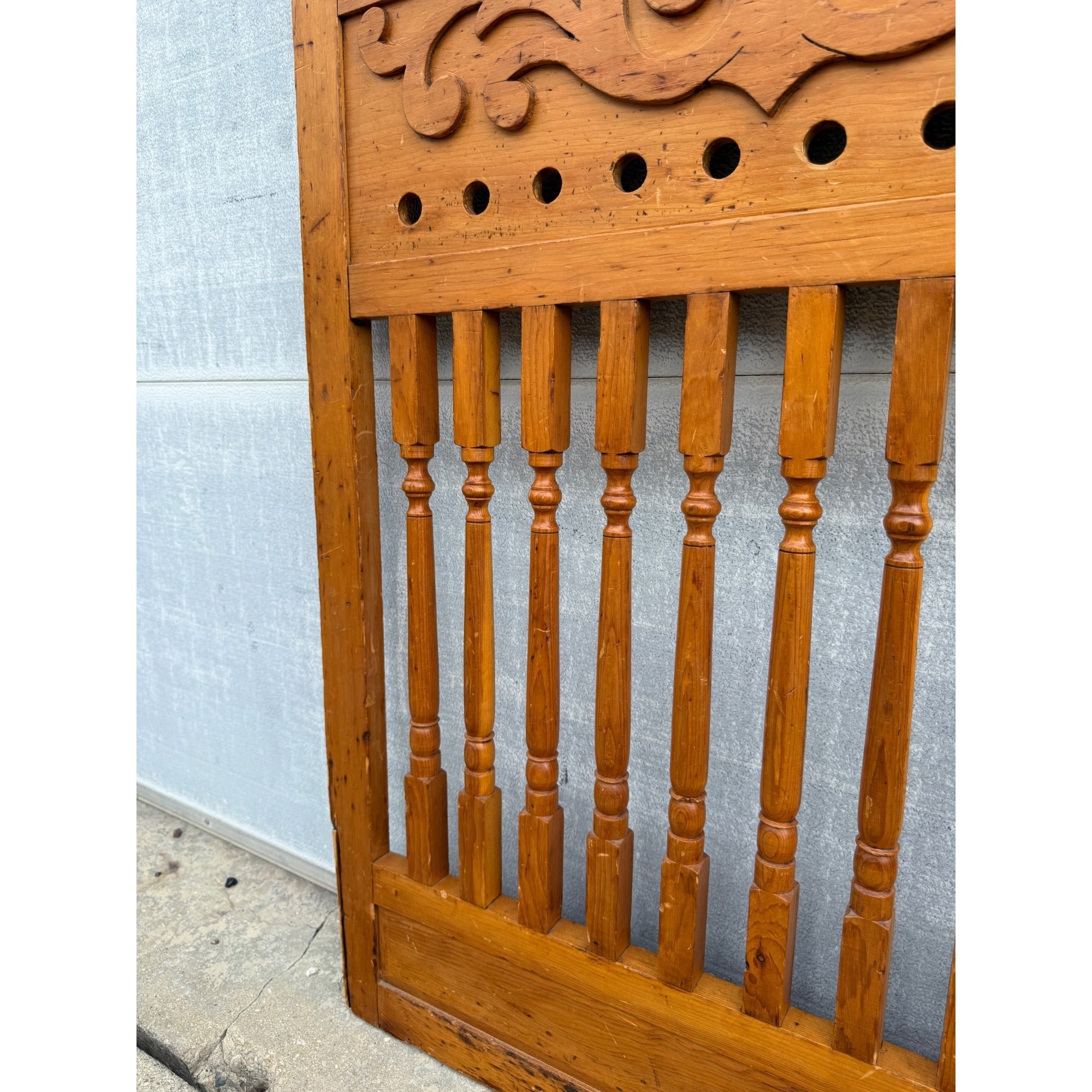 Original Antique 19th c. Saloon Gate Door w/ Spindles & Scrollwork Western