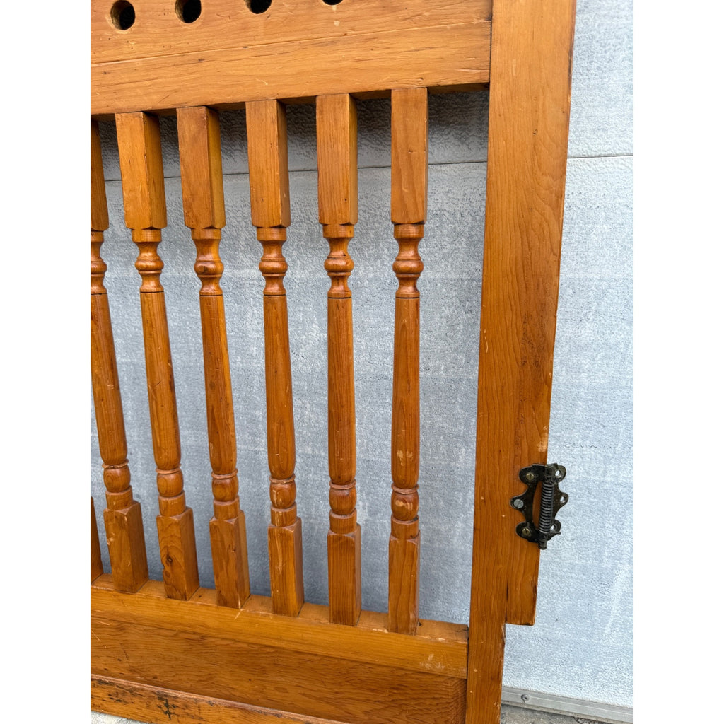 Original Antique 19th c. Saloon Gate Door w/ Spindles & Scrollwork Western
