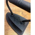 Antique Handled Cast Sad Iron / Clothing Press / Doorstop / Marked "5"