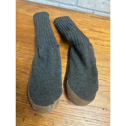 LL Bean Wool Slipper Socks House Shoes Dark Gray Size Medium M(9-10) - W(10.5-11.5)