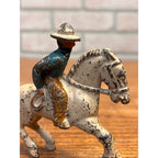 Scarce Grey Iron G59 Cast Iron Mounted Masked Bandit Cowboy Toy Figure
