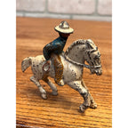 Scarce Grey Iron G59 Cast Iron Mounted Masked Bandit Cowboy Toy Figure