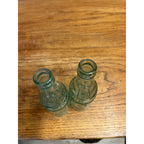 Vintage Aqua Pair of Soda Water Coca Cola Milwaukee Bottles 1920s