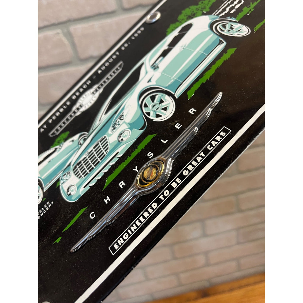 Chrysler 1999 Concours D'Elegance Pebble Beach Porcelain License Plate