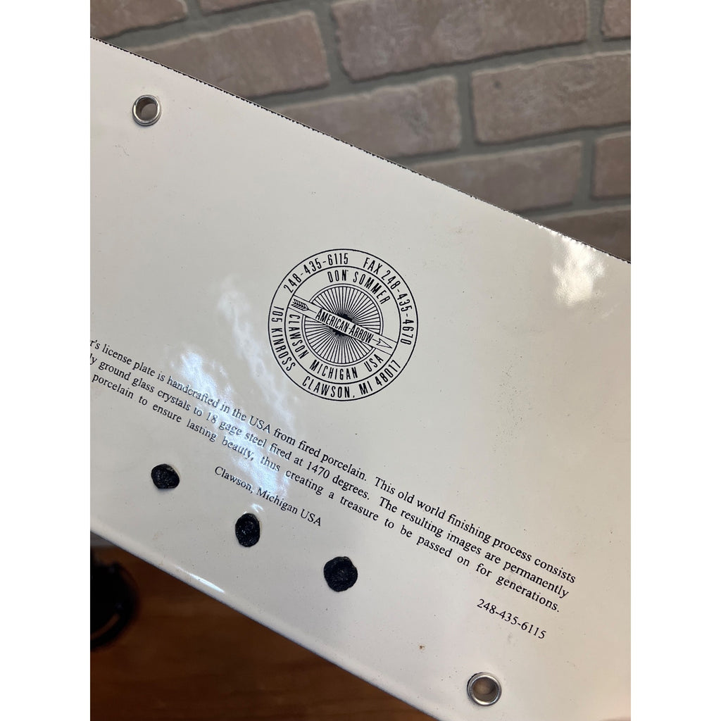 Chrysler 1999 Concours D'Elegance Pebble Beach Porcelain License Plate
