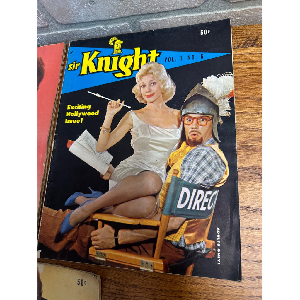 Vintage Sir Knight Men's Entertainment Magazines Lot (3) 1959 Vol. 1