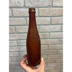 Vintage John Haas Brewing Co. Embossed Beer Bottle Ripon Wisconsin Amber Glass