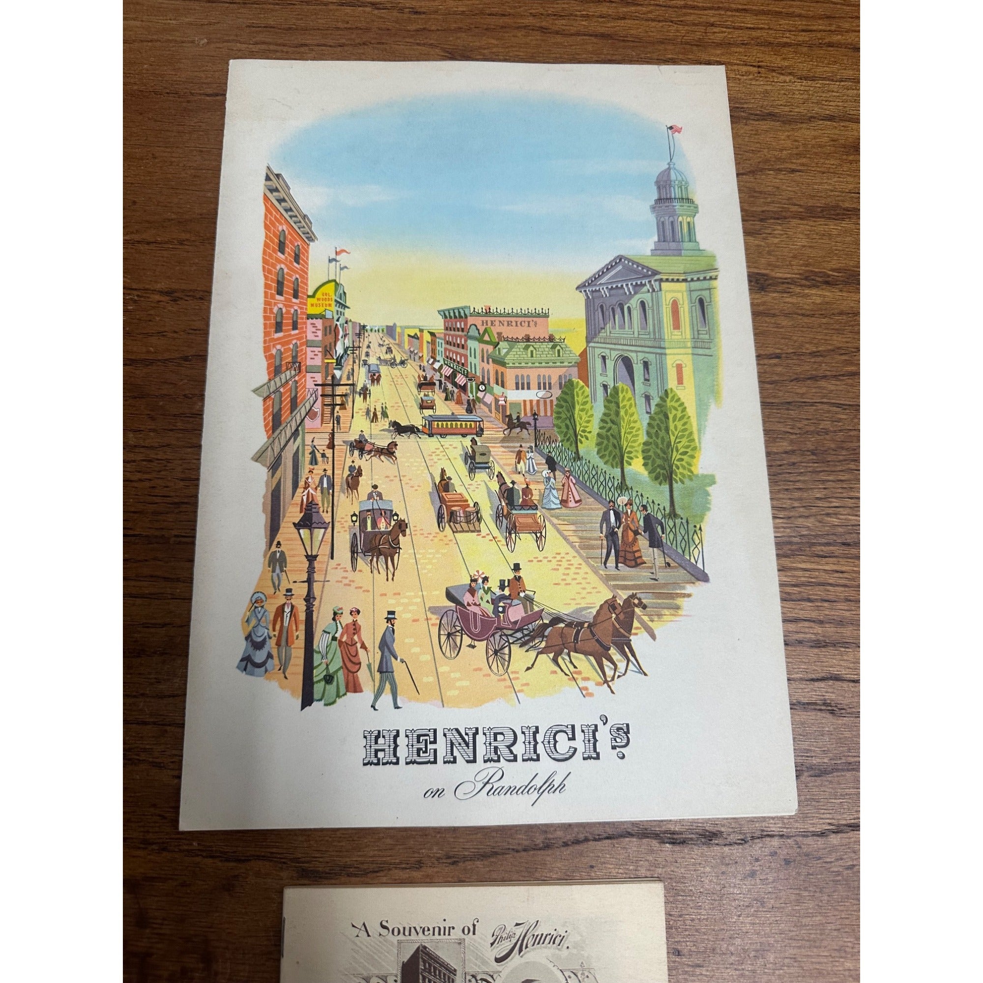 1950s Henrici's on Randolph Dinner Menu & Drinks Menu Chicago Illinois