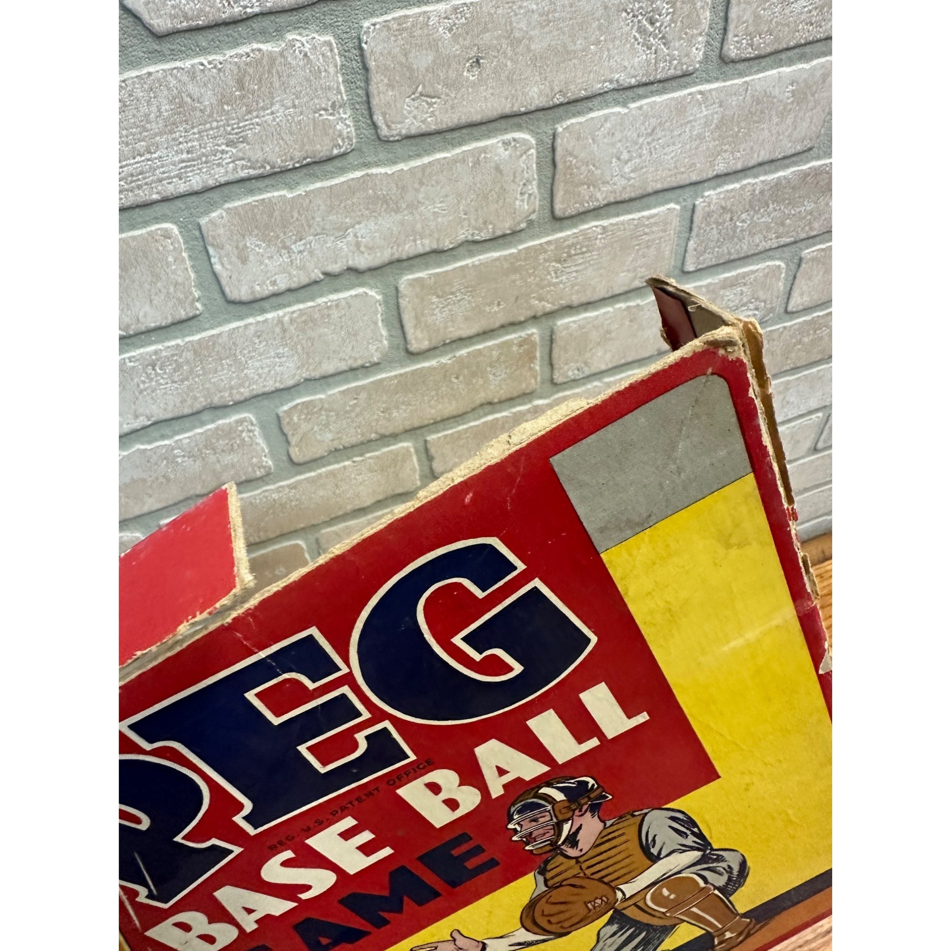 Vintage 1936 Parker Brothers PEG Baseball Game Board Game w/ Dice