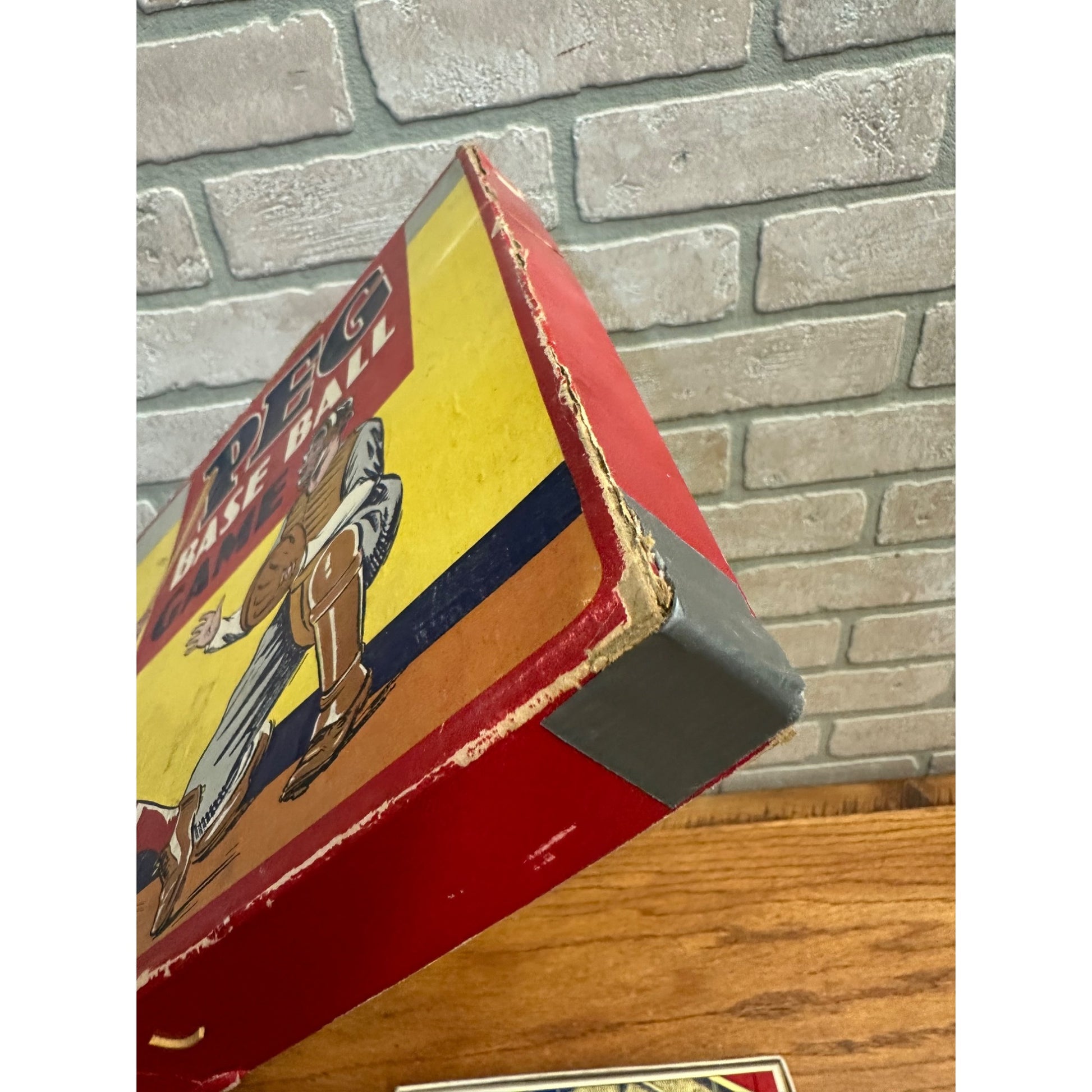 Vintage 1936 Parker Brothers PEG Baseball Game Board Game w/ Dice