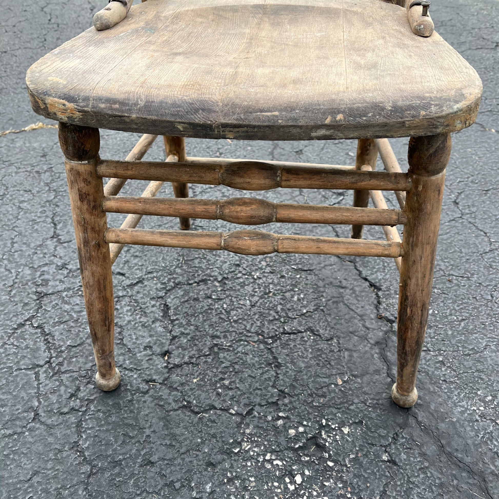 Antique Pabst Beer Brewery Milwaukee Wis Pre-Prohibition Saloon Tavern Oak Chair Pressed Back