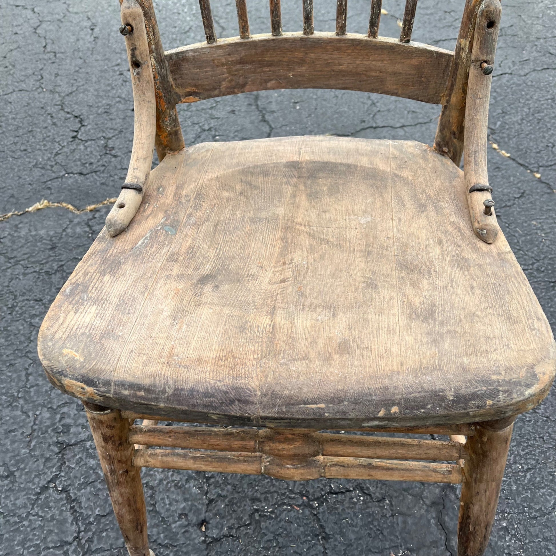 Antique Pabst Beer Brewery Milwaukee Wis Pre-Prohibition Saloon Tavern Oak Chair Pressed Back