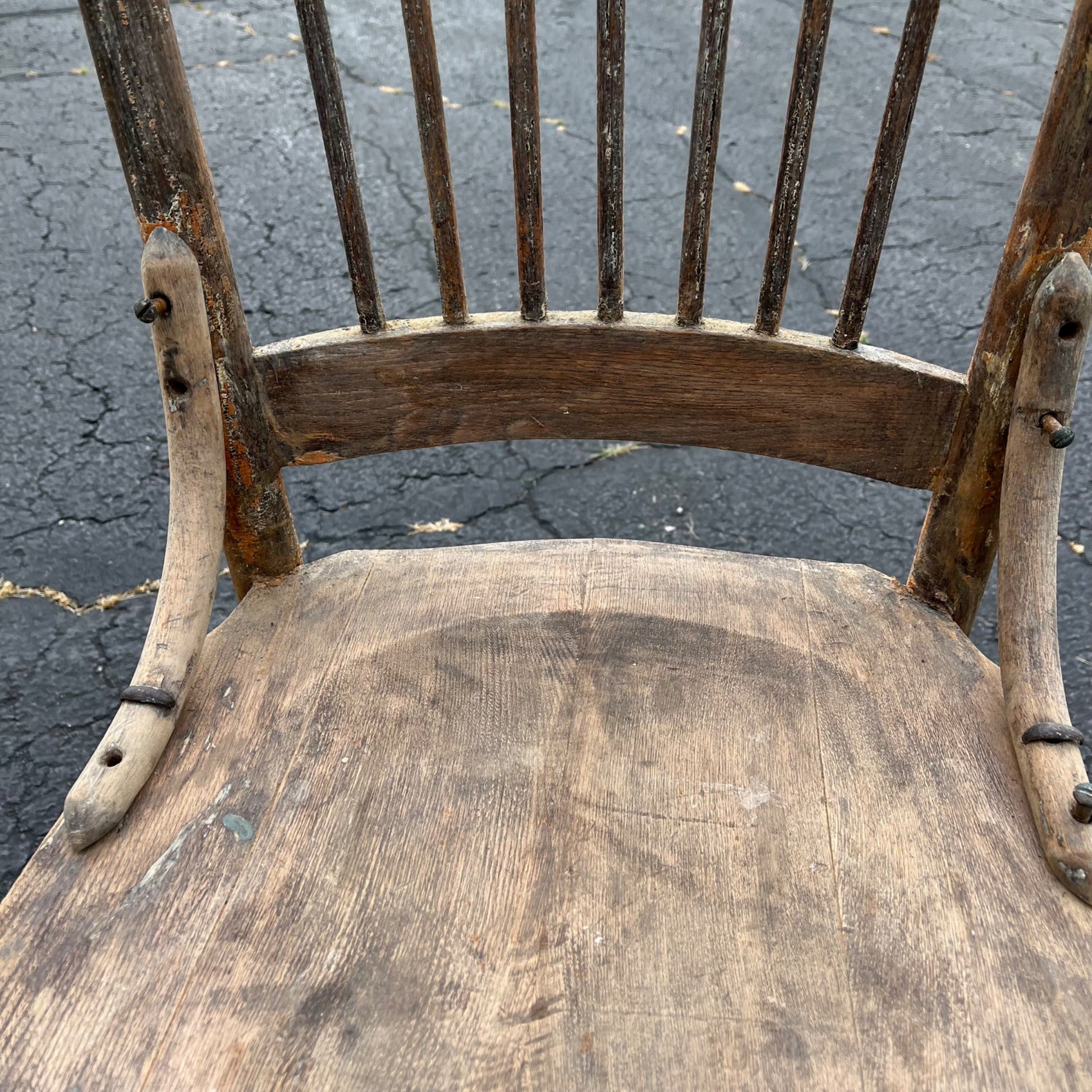 Antique Pabst Beer Brewery Milwaukee Wis Pre-Prohibition Saloon Tavern Oak Chair Pressed Back