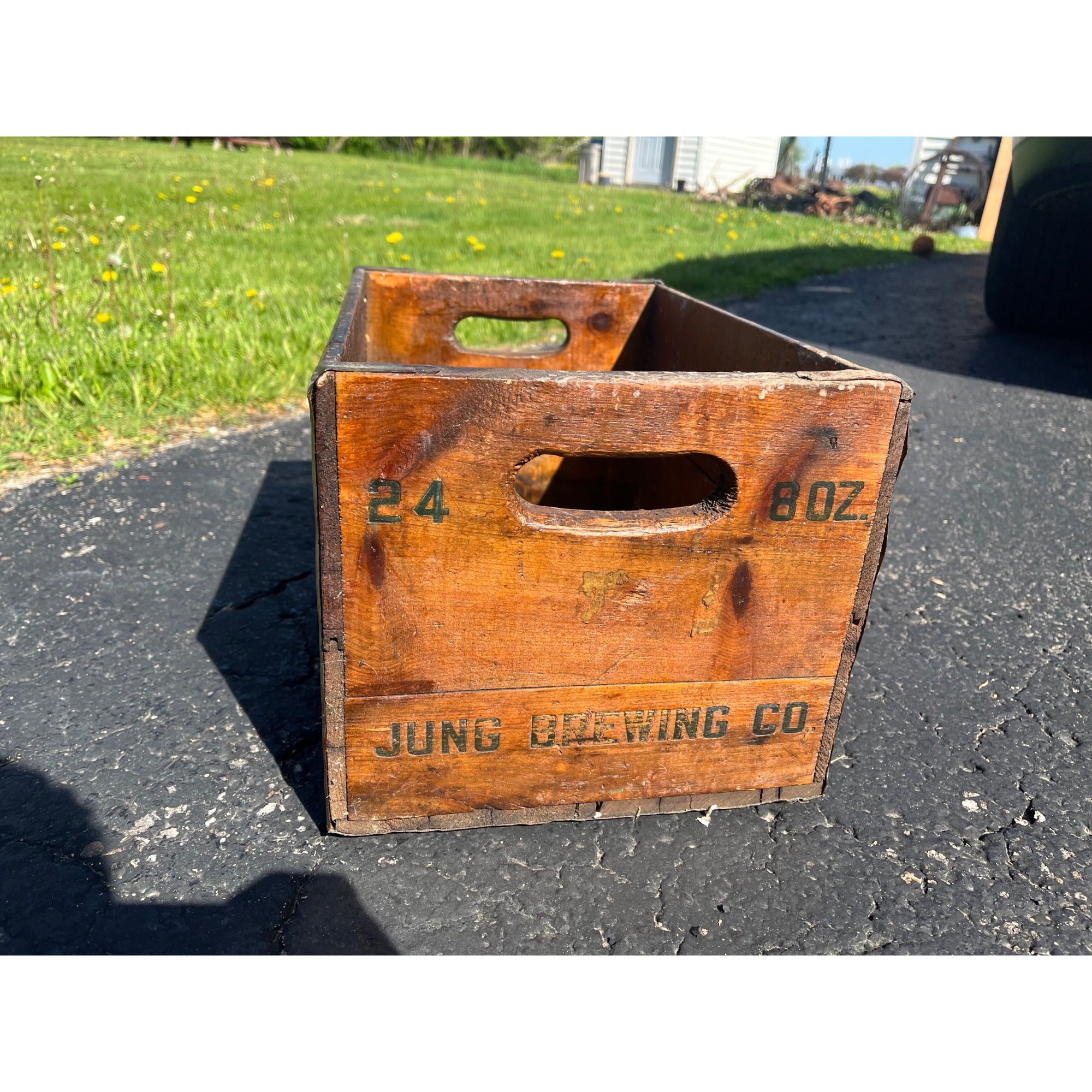 Vintage Jung Beer Milwaukee Wisconsin Wooden Beer Crate Case Box Brewery Co.