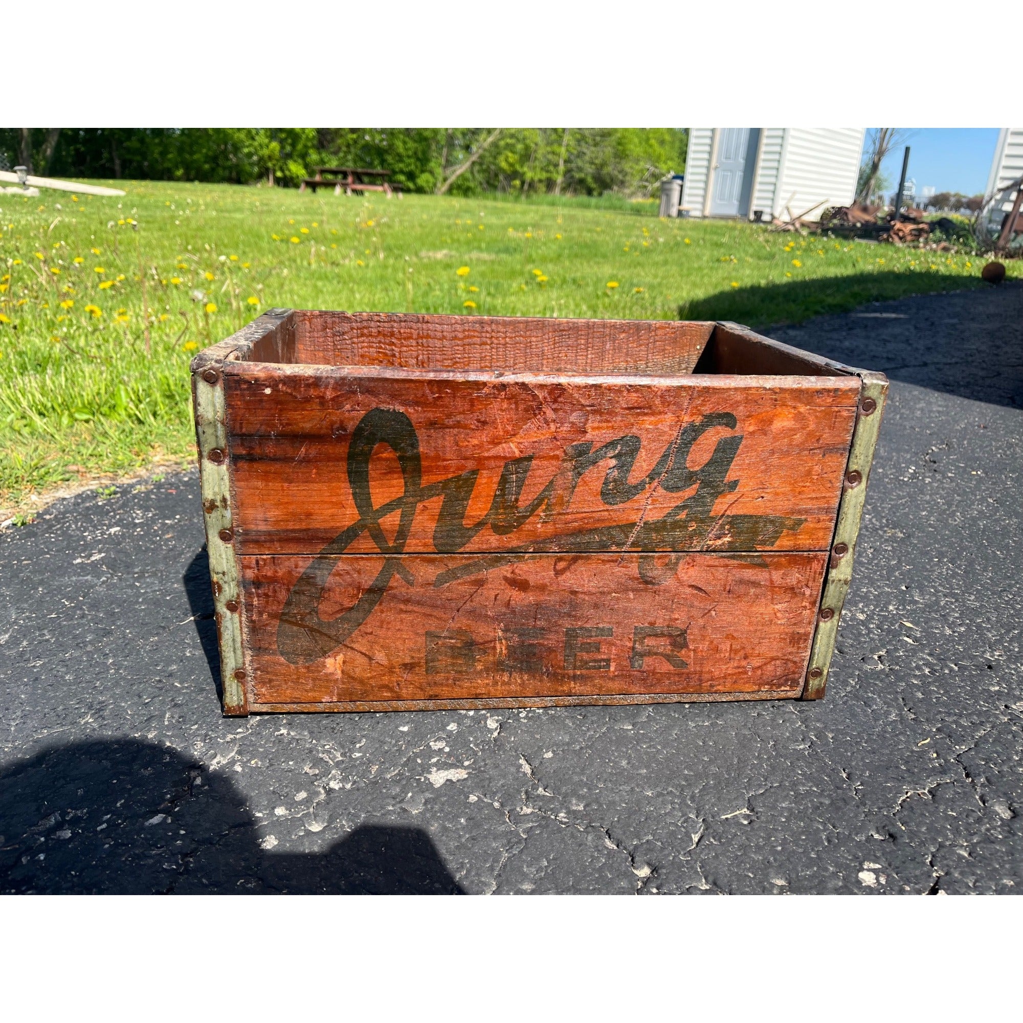 Vintage Jung Beer Milwaukee Wisconsin Wooden Beer Crate Case Box Brewery Co.